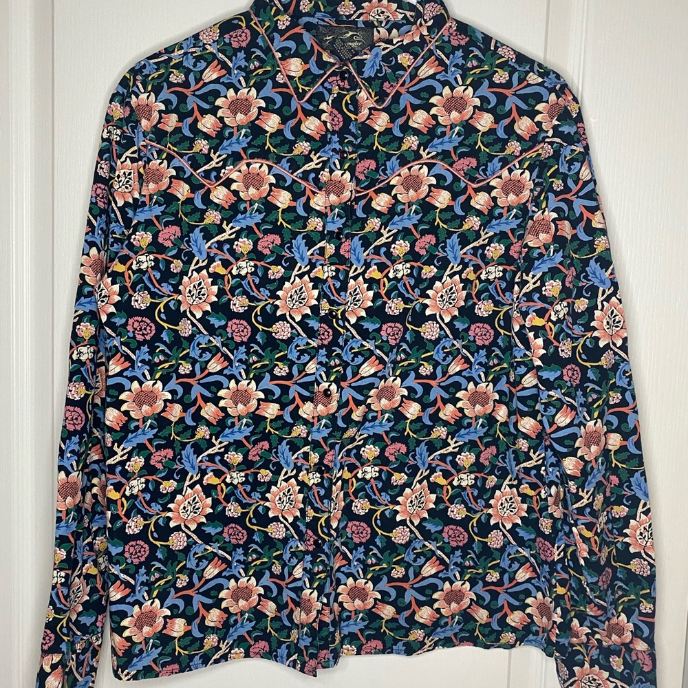 wrangler long sleeve western shirt